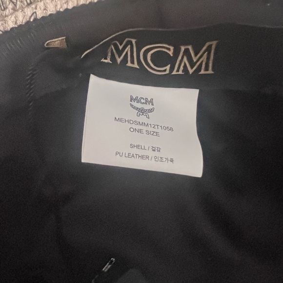 MCM Metallic Logo Bucket Hat - Gold and Black - Picture 4 of 5